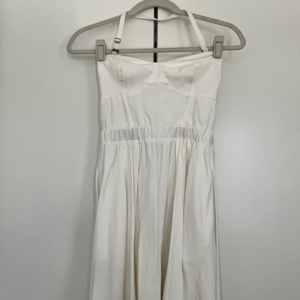 NWOT Aritzia Talula halter white mini dress